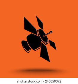 Satellite sign icon, vector illustration. Flat design style