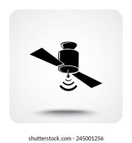 Satellite sign icon, vector illustration. Flat design style