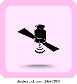 Satellite sign icon, vector illustration. Flat design style