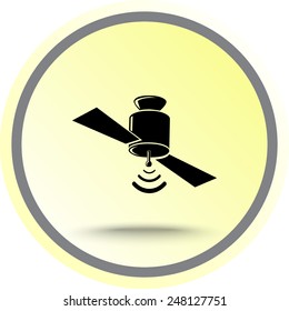 Satellite sign icon, vector illustration. Flat design style