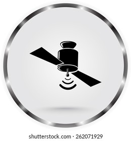 Satellite sign icon, vector illustration. Flat design style