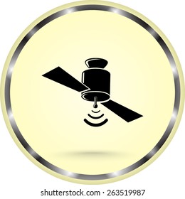 Satellite sign icon, vector illustration. Flat design style