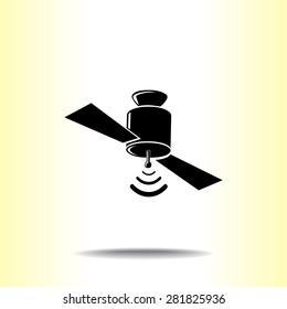 Satellite sign icon, vector illustration. Flat design style