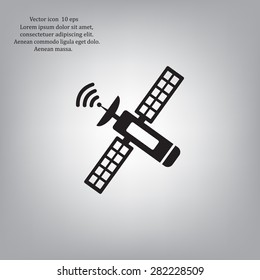 Satellite sign icon, vector illustration. Flat design style