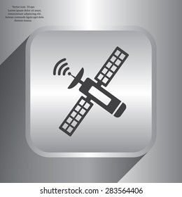 Satellite sign icon, vector illustration. Flat design style