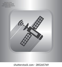 Satellite sign icon, vector illustration. Flat design style