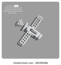 Satellite sign icon, vector illustration. Flat design style