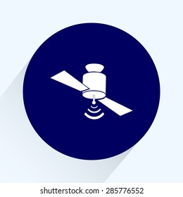 Satellite sign icon, vector illustration. Flat design style