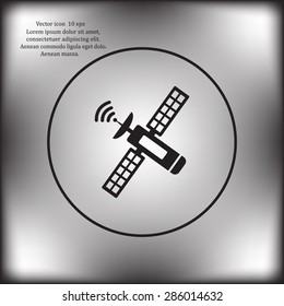 Satellite sign icon, vector illustration. Flat design style