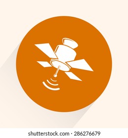 Satellite sign icon, vector illustration. Flat design style