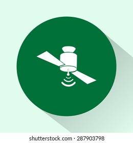 Satellite sign icon, vector illustration. Flat design style