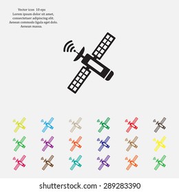Satellite sign icon, vector illustration. Flat design style
