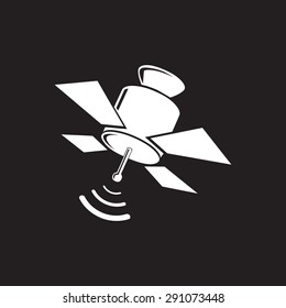 Satellite sign icon, vector illustration. Flat design style