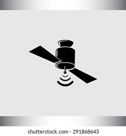 Satellite sign icon, vector illustration. Flat design style