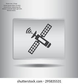 Satellite sign icon, vector illustration. Flat design style
