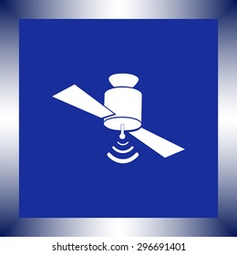 Satellite sign icon, vector illustration. Flat design style