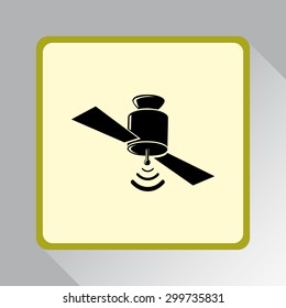 Satellite sign icon, vector illustration. Flat design style