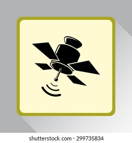 Satellite sign icon, vector illustration. Flat design style