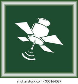 Satellite sign icon, vector illustration. Flat design style