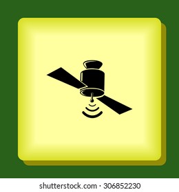 Satellite sign icon, vector illustration. Flat design style
