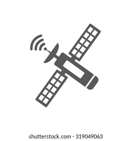 Satellite sign icon, vector illustration. Flat design style