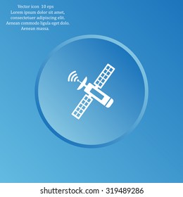 Satellite sign icon, vector illustration. Flat design style