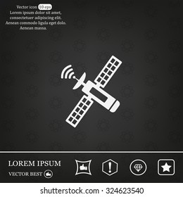 Satellite sign icon, vector illustration. Flat design style