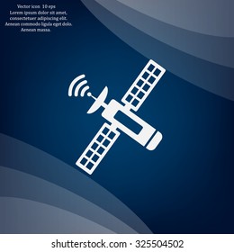 Satellite sign icon, vector illustration. Flat design style