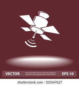 Satellite sign icon, vector illustration. Flat design style