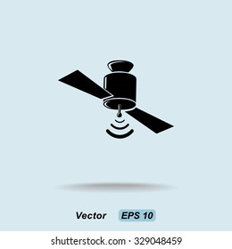 Satellite sign icon, vector illustration. Flat design style