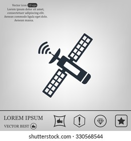 Satellite sign icon, vector illustration. Flat design style