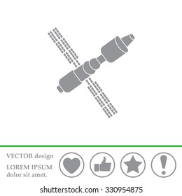 Satellite sign icon, vector illustration. Flat design style