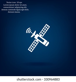 Satellite sign icon, vector illustration. Flat design style
