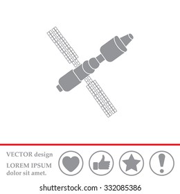 Satellite sign icon, vector illustration. Flat design style