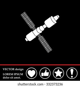 Satellite sign icon, vector illustration. Flat design style