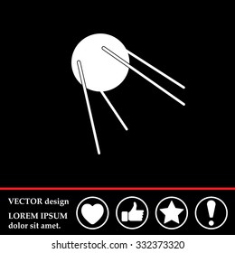 Satellite sign icon, vector illustration. Flat design style