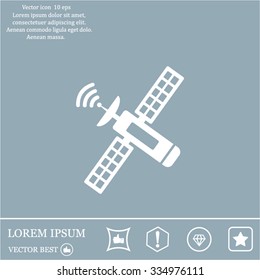 Satellite sign icon, vector illustration. Flat design style
