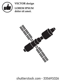 Satellite sign icon, vector illustration. Flat design style