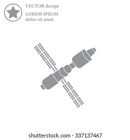 Satellite sign icon, vector illustration. Flat design style