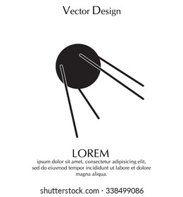 Satellite sign icon, vector illustration. Flat design style