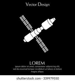 Satellite sign icon, vector illustration. Flat design style