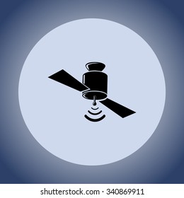 Satellite sign icon, vector illustration. Flat design style