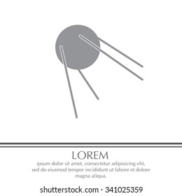 Satellite sign icon, vector illustration. Flat design style