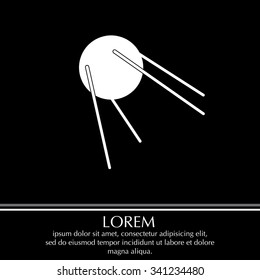 Satellite sign icon, vector illustration. Flat design style