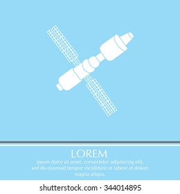 Satellite sign icon, vector illustration. Flat design style