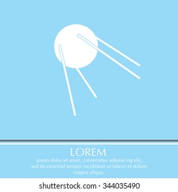 Satellite sign icon, vector illustration. Flat design style