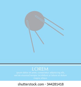 Satellite sign icon, vector illustration. Flat design style