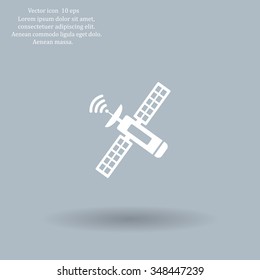 Satellite sign icon, vector illustration. Flat design style