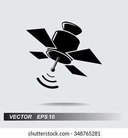 Satellite sign icon, vector illustration. Flat design style