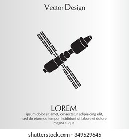 Satellite sign icon, vector illustration. Flat design style